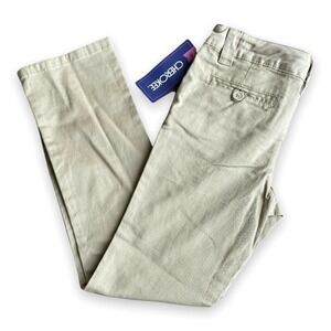 Cherokee Girls‎ Pants Size 7 Bonjour Brown Khaki Twill Uniform Straight NEW